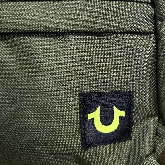 True Religion Toiletry Bag Mens Green Aldis Horseshoe Logo Grooming Dopp Kit - Picture 7 of 7